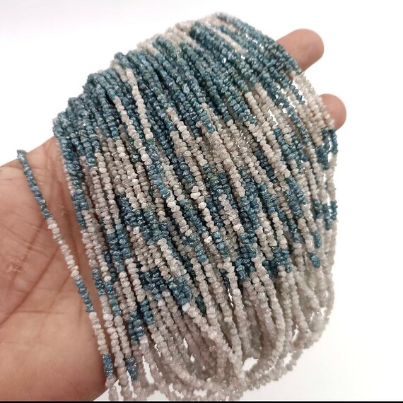 AAA Natural Multi Diamond Uncut Beads Raw Diamond Beads Blue With