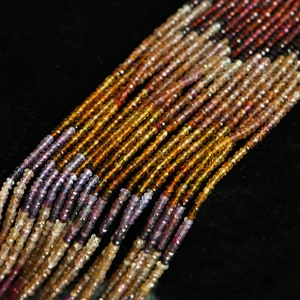Multi Tundra Sapphire Beads: 4mm Faceted Rondelle, AAA Quality