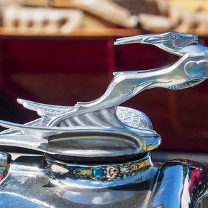 Chrysler Imperial Hood Ornament / 12 X 18 Semi Gloss Paper Print With Black Composite Frame Option