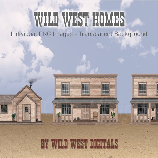 Wild West Clip Art - Wild West Buildings - Wild West PNG - Wild West Saloon - Wild West Images  - Wild West Town - Transparent Background