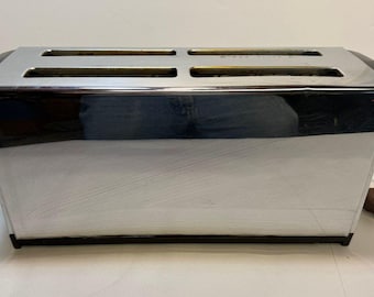 Vintage Proctor Silex Chrome 4 Slice Automatic Pop Up Toaster N20535