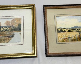 2 x Vintage John Bathgate Signed Prints 11" x 9"