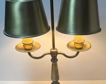 Vintage Brass Table Lamp Double Candlestick 23" Tall