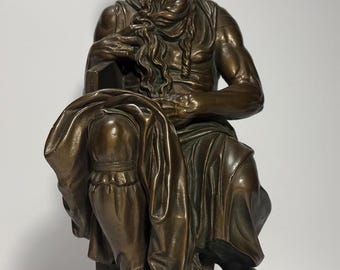 Austin Productions Reproduction Horned Moses By Michelangelo 12” Tall
