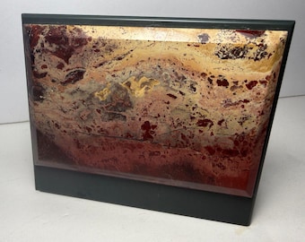 Russian CCCP Ural Natural Jasper Stone Landscape Panel 1978 USSR Geology