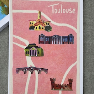 Notizbuch Toulouse Frankreich Karte