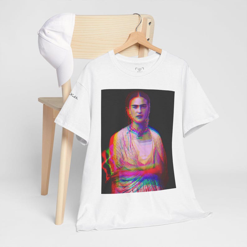 Frida Kahlo Graphic Tee, Unisex Cotton Shirt, Artistic Apparel image 2