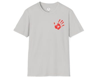 MMIP Red Handprint Graphic Tee | Unisex Softstyle Cotton T-Shirt