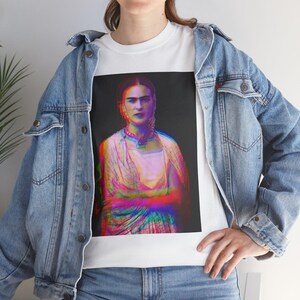 Frida Kahlo Graphic Tee, Unisex Cotton Shirt, Artistic Apparel image 7