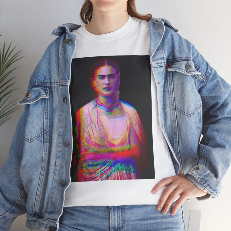 Frida Kahlo Graphic Tee, Unisex Cotton Shirt, Artistic Apparel image 7