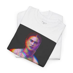 Frida Kahlo Graphic Tee, Unisex Cotton Shirt, Artistic Apparel image 4