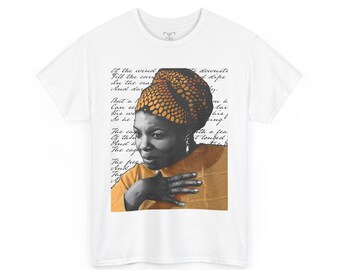 Maya's Caged Bird Graphic Tee: Afrocentric Inspirational Shirt