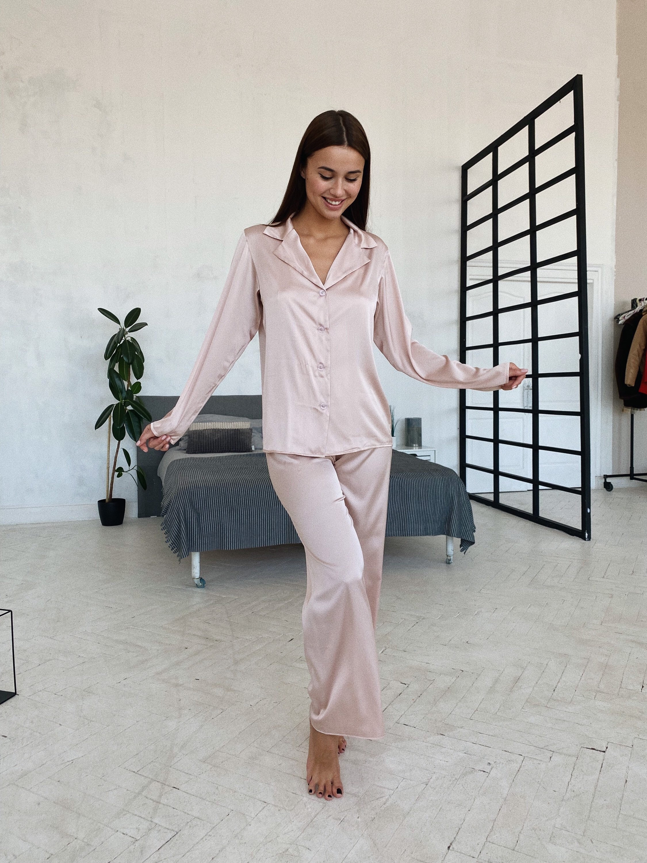 Generic Women's Pajamas Setsleepwear Leisure Home Clothes Nightwear Pyjamas  For Women Luxury Satin Silk Pajamas Short Pajama Sets