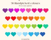 Procreate Color Palette - Rainbow - iPad art - Calligraphy - Illustration