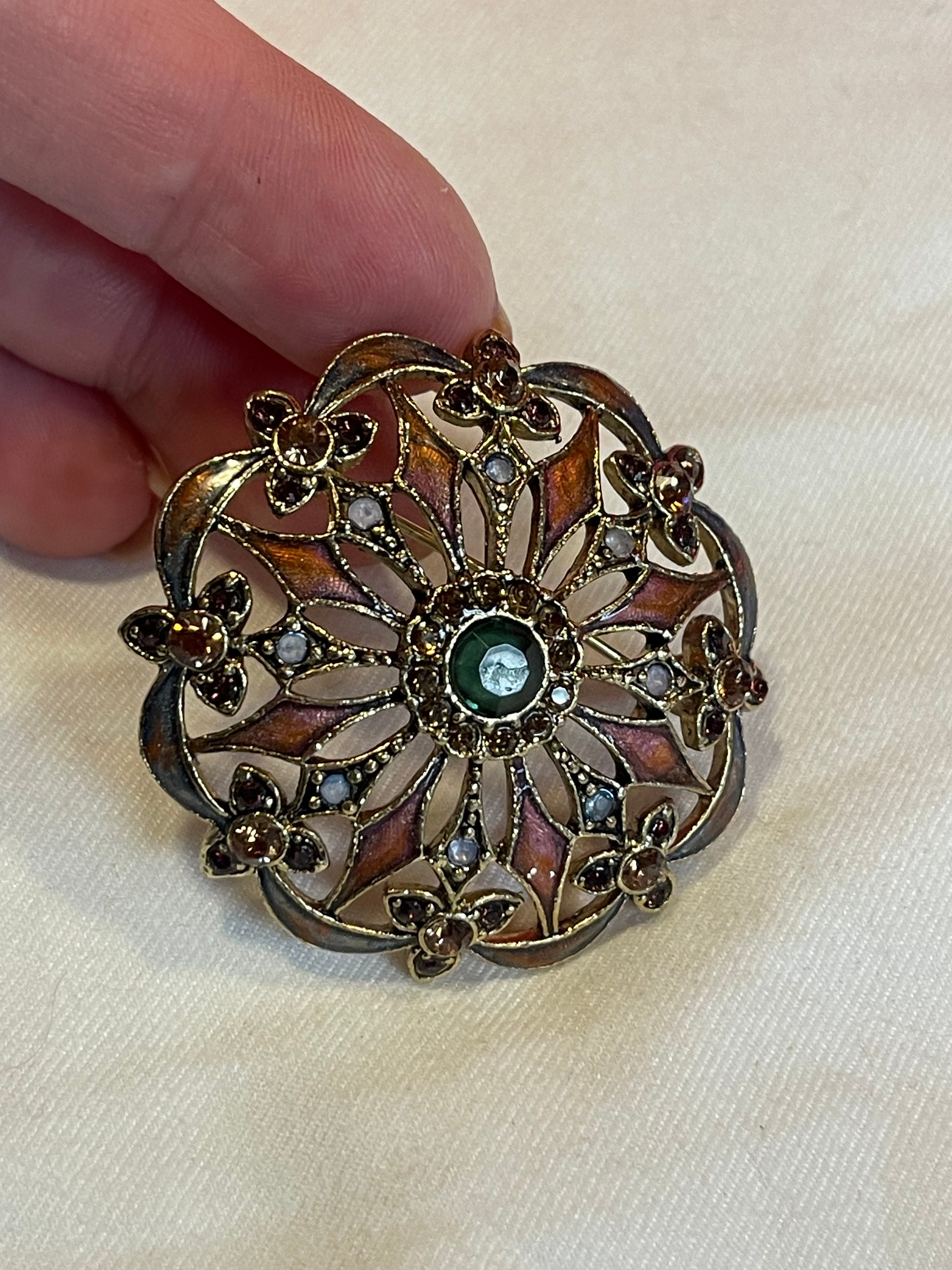 Broche Fée En Argent 925 Et Émail Vert/Jaune/Orange - Neuf Sans Emballage - Fabriqué En France