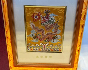 額入り錦織南京雲錦絹織壁飾り 金魚二匹 - Etsy 日本