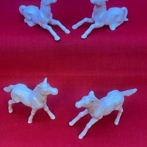 Vintage Set of 4 Bone China Japan Miniature Horses