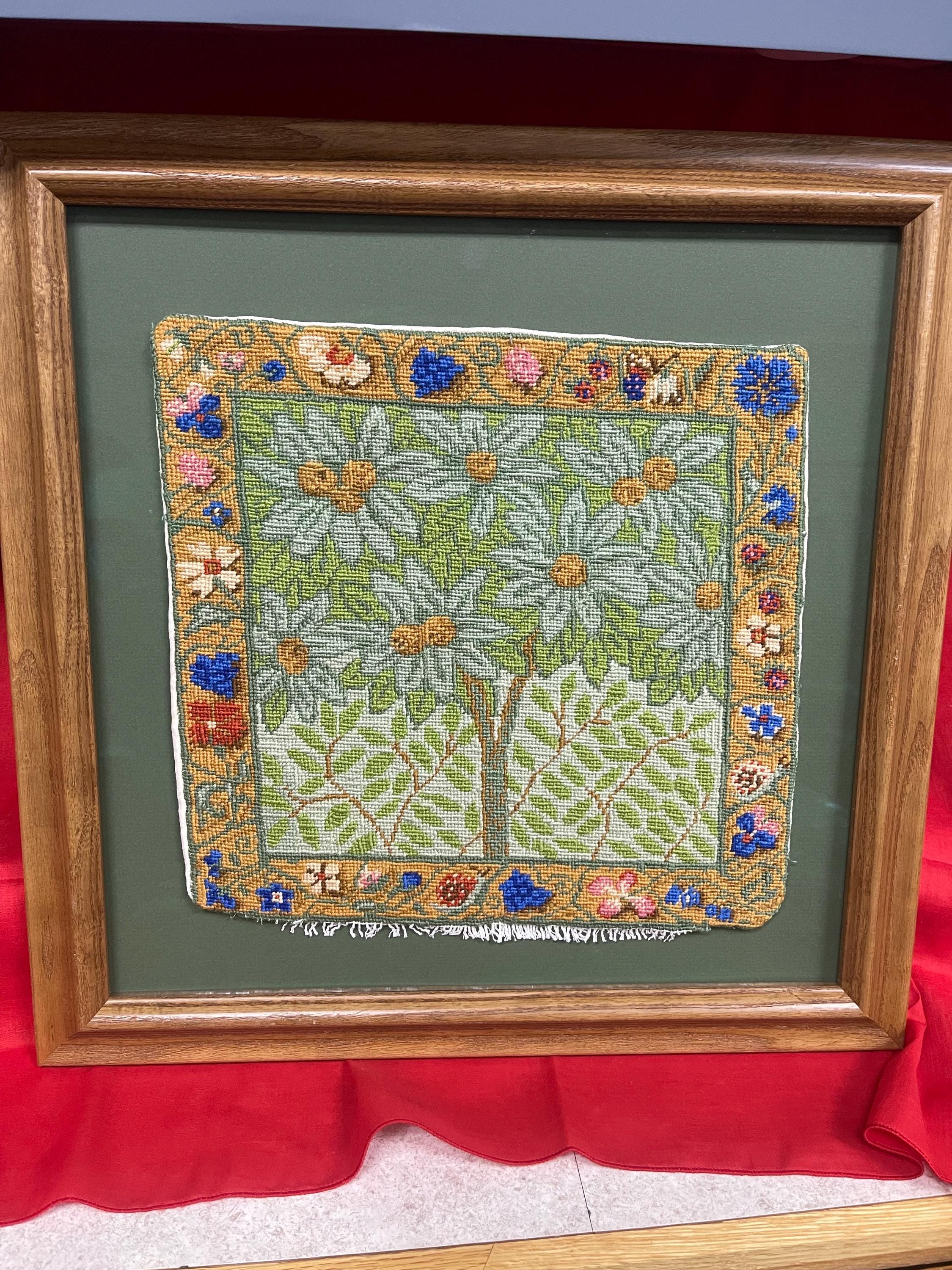 Needlepoint Tapestry “Orange Tree” by Candace Bahouth
