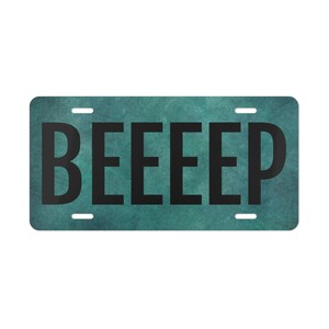 Beep Beep Vanity Plate