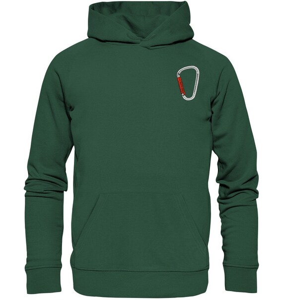 Carabiner Organic Basic Hoodie I Climbing I Outdoor I Sustainable Etsy Canada