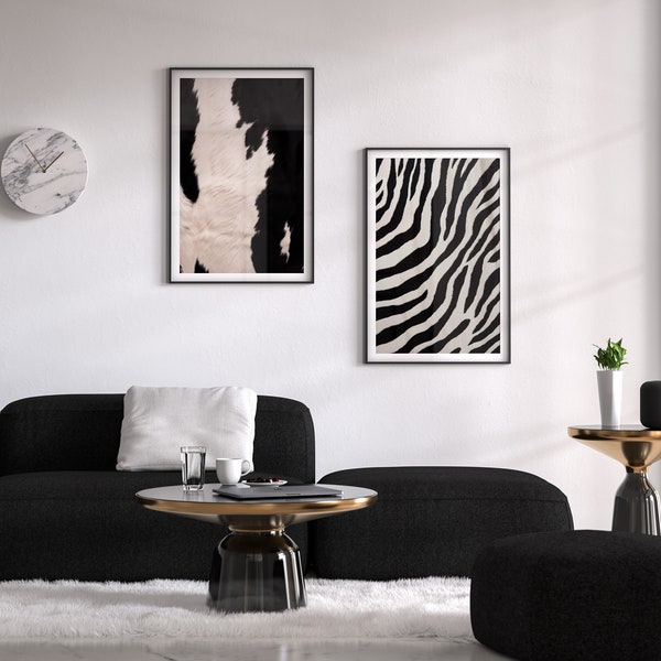 Rustic Animal Wall Art Set Etsy