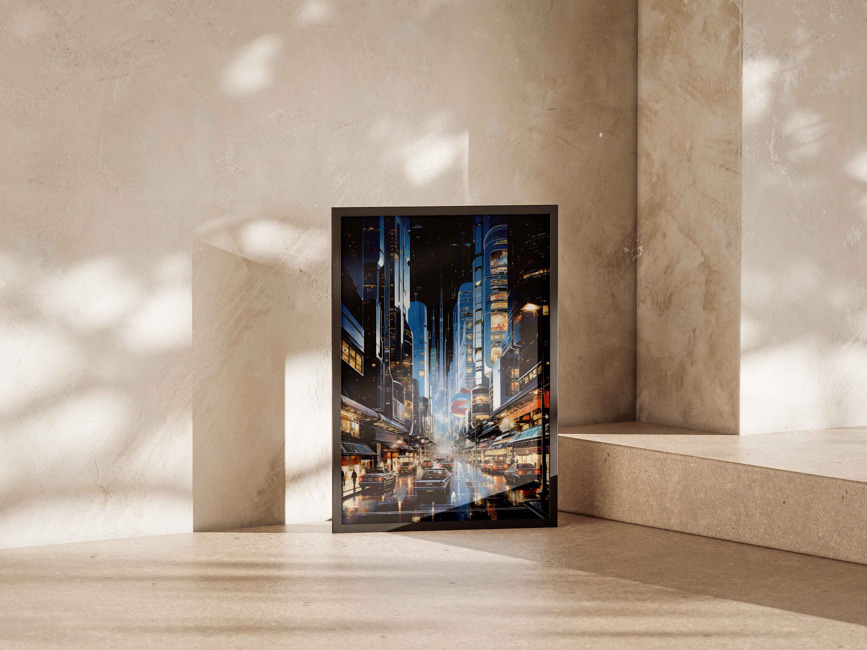 Picture of Futuristic City Art Retro Futurism Art Futuristic Wall Art - Etsy