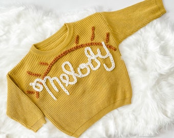 Added Design to Embroidered Sweater - NOT a sweater listing