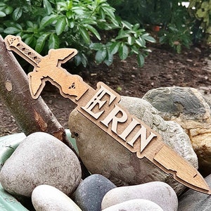 Zelda, Master S met naam, gepersonaliseerde, gelaagde muurkunst. Met naam, Zelda Custom,