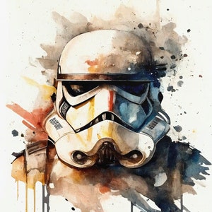 Stormtrooper Watercolor Stormtrooper Print Star Wars Watercolor Storm Trooper Artwork Star Wars Wall Art Storm Trooper Poster Star Wars Gift