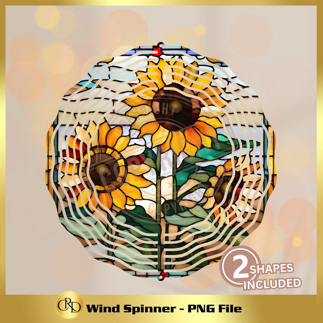 Sunflowers Wind Spinner PNG, Sublimation Designs for Wind Spinners ...