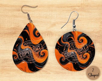 Halloween PNG Teardrop Design, Sublimationsdesign für Ohrringe, digitaler Download, Halloween Teardrop png , Halloween Ohrring png, 300 dpi