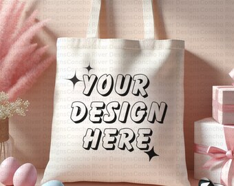 Easter Tote Bag Mockup, easter mockup png, downloadable file, bag mockup, 300 dpi