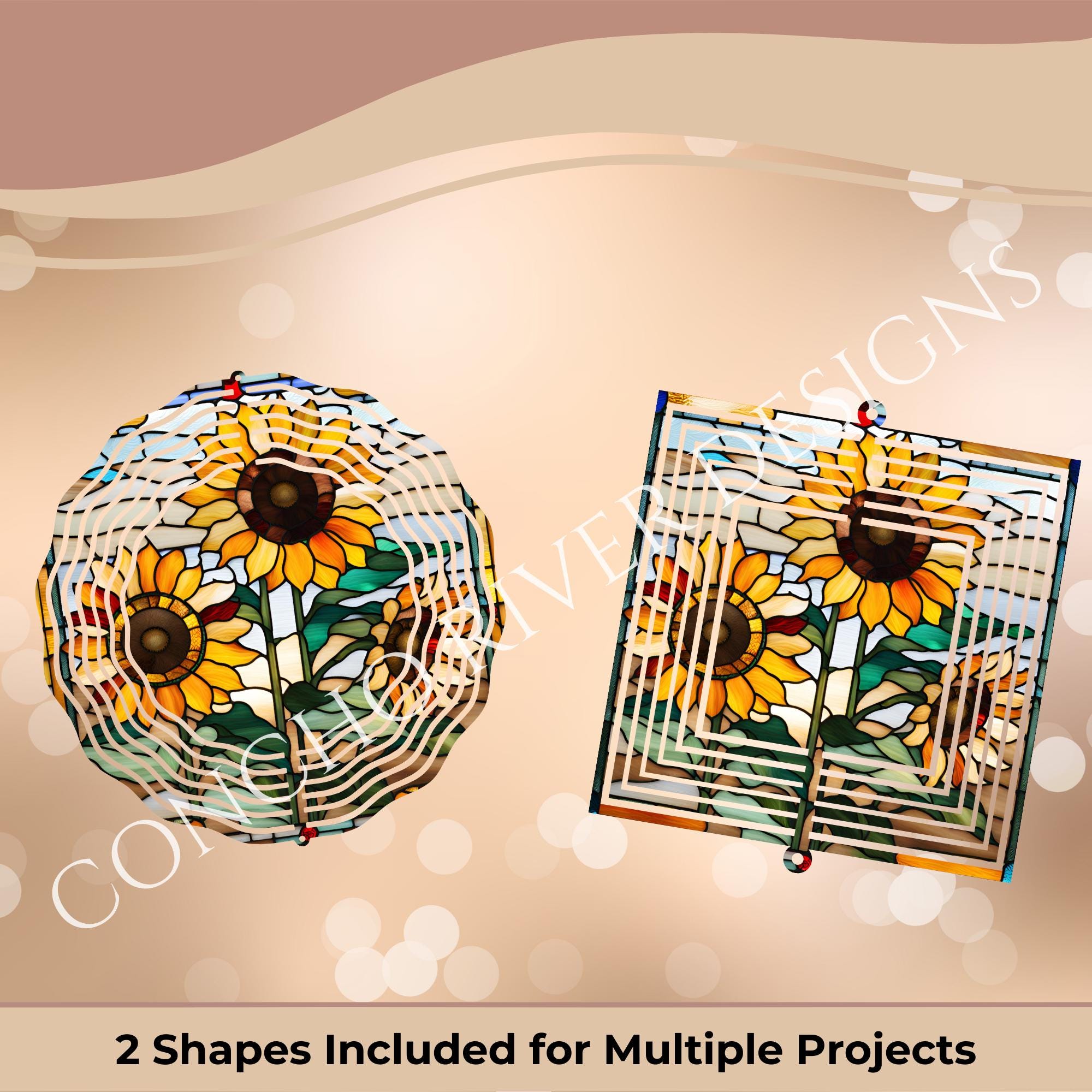 Sunflowers Wind Spinner PNG, Sublimation Designs for Wind Spinners ...