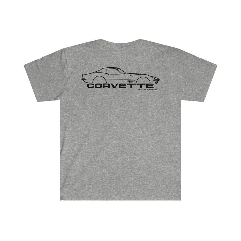 Corvette C3 US Flag T-Shirt - Classic Muscle Car Shirt For Men, Black, Screen Printed, Made In USA