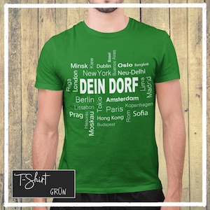 Dorfkind Shirt T-Shirt mit deinem Dorfnamen Grün
