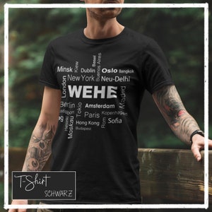 Dorfkind Shirt T-Shirt mit deinem Dorfnamen Schwarz