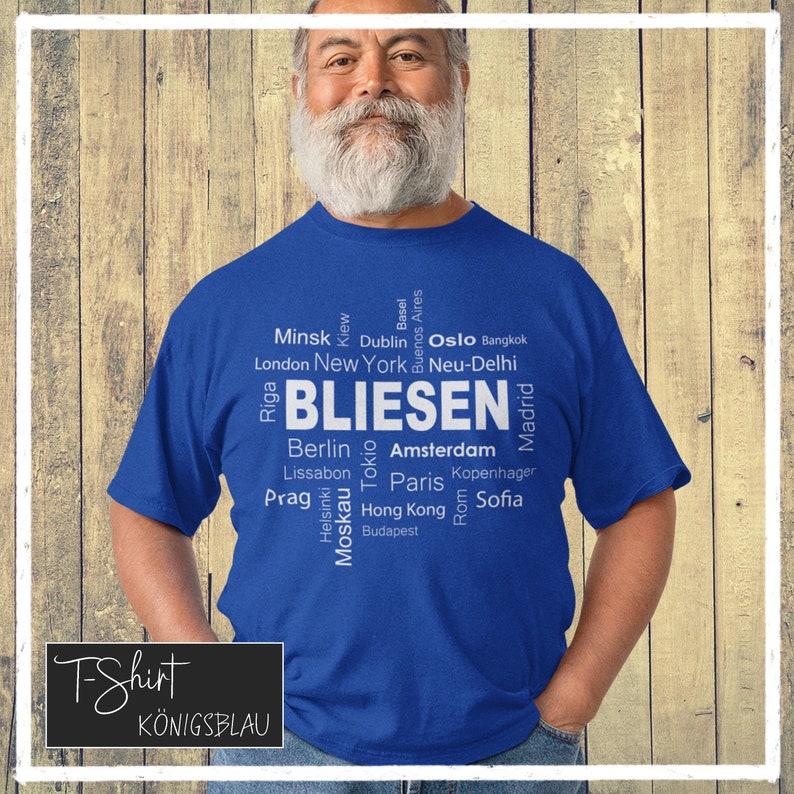 Dorfkind Shirt T-Shirt mit deinem Dorfnamen Königsblau