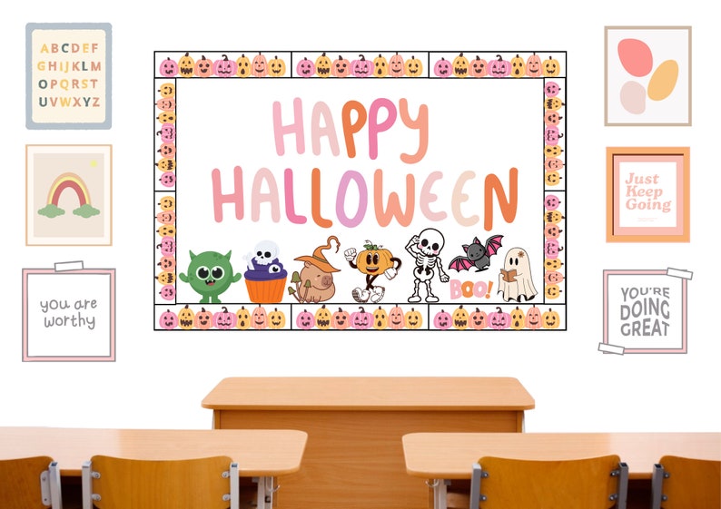 Halloween Bulletin Board Kit Classroom Bulletin Board Kit and Classroom ...