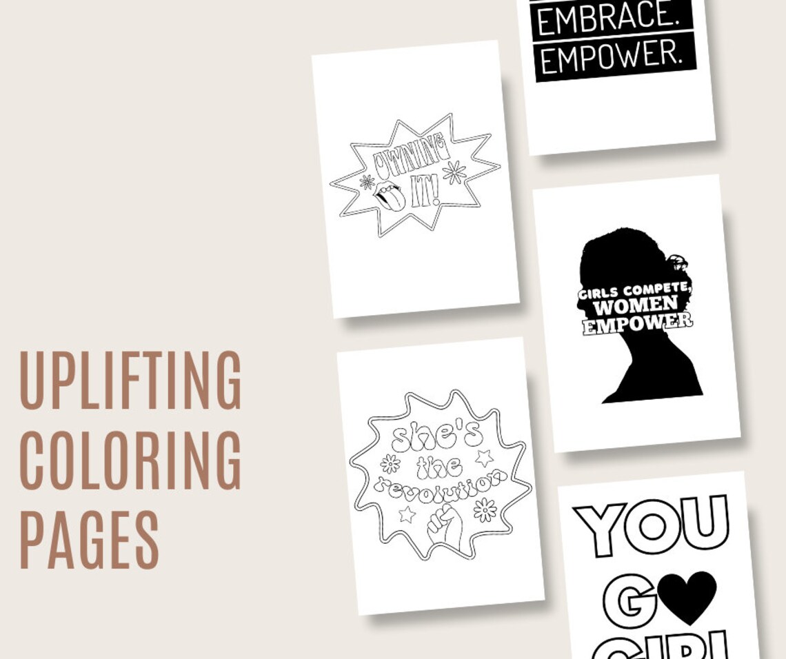 Digital Coloring Book for the Girls, Women Empowerment, Adult Coloring ...