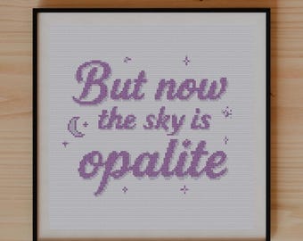 But now the sky is opalite — T. Swift Inspired Fan Art Cross-Stitch Pattern (from The Life of a Showgirl, “Opalite”)