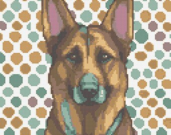 German Shepherd Cross Stitch Pattern