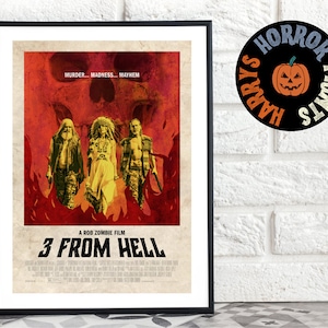 Three From Hell (2019) Movie Horror Film Poster Print A3 A4