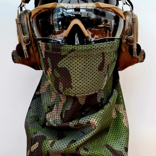 Tactical Airsoft Breathable Mesh Snood Teeth Protection Mask [LIMITED EDITION CAMO]