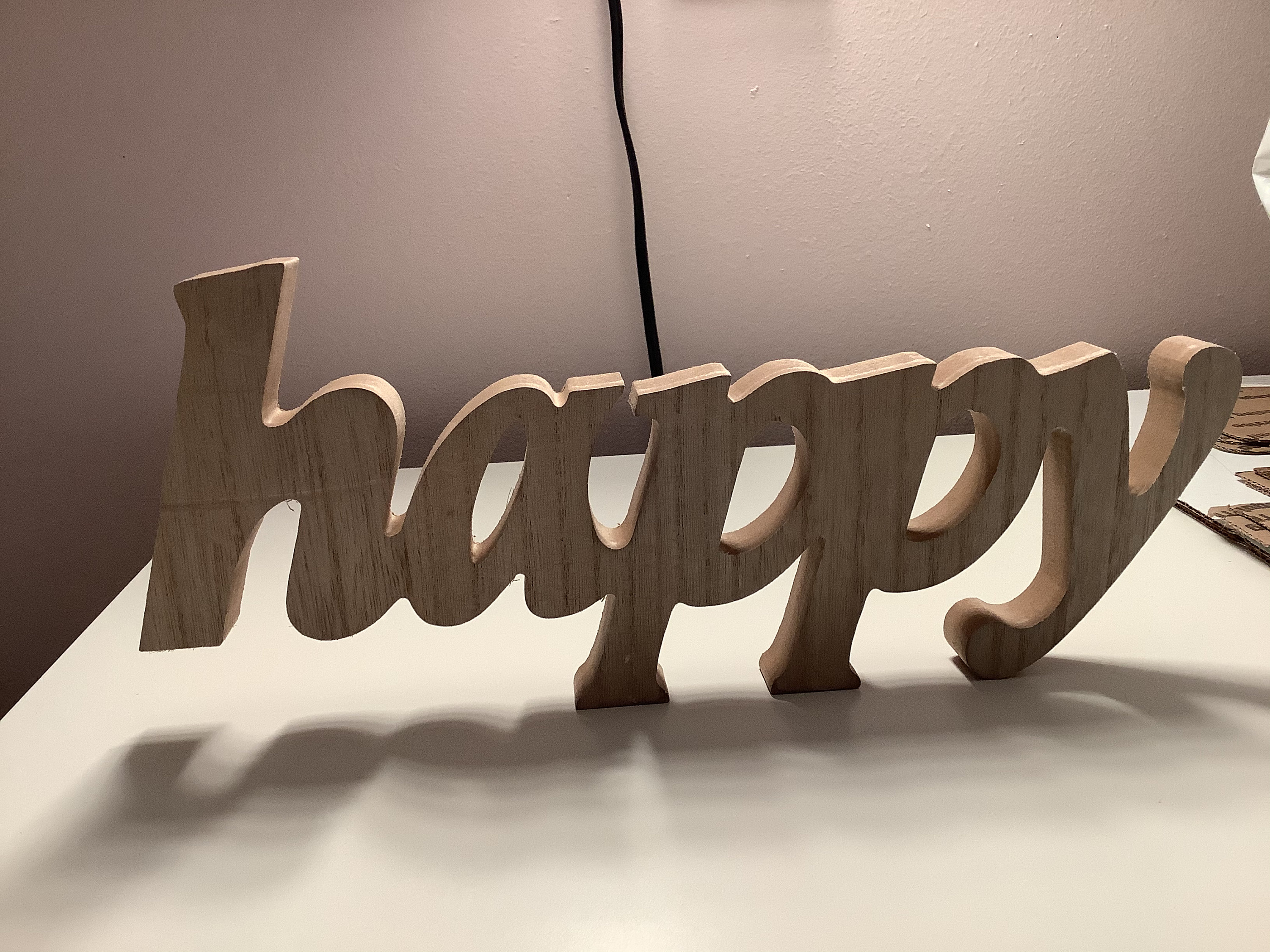 Paintable Wooden Happy Sign - Etsy