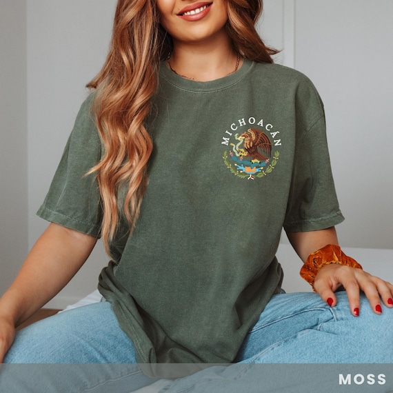 Mexicano Shirt Coat of Arms Custom States Mexicana Gift Trendy Latina Hispanic Clothes Mexican Emblem Seal Gift for Dad Mama Abuelo Abuela