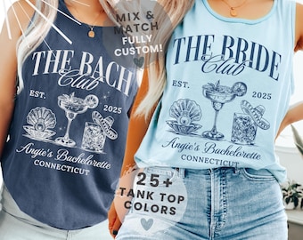 Custom Bachelorette Party Comfort Colors Tank Top, The Bach Club