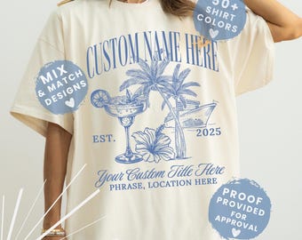 The Bach Club Customized Bachelorette Shirts, Fredericksburg, Charleston Luxury Bach shirt, Personalized Bridal Cocktail Wedding Party Tee