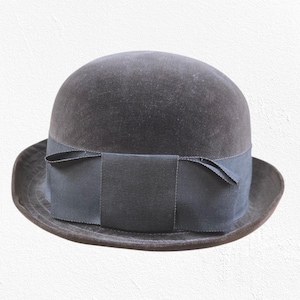 1940s Vintage Brown Fur Felt Derby Bowler Hat Made in USA Classic Union Made Gentleman’s Hat