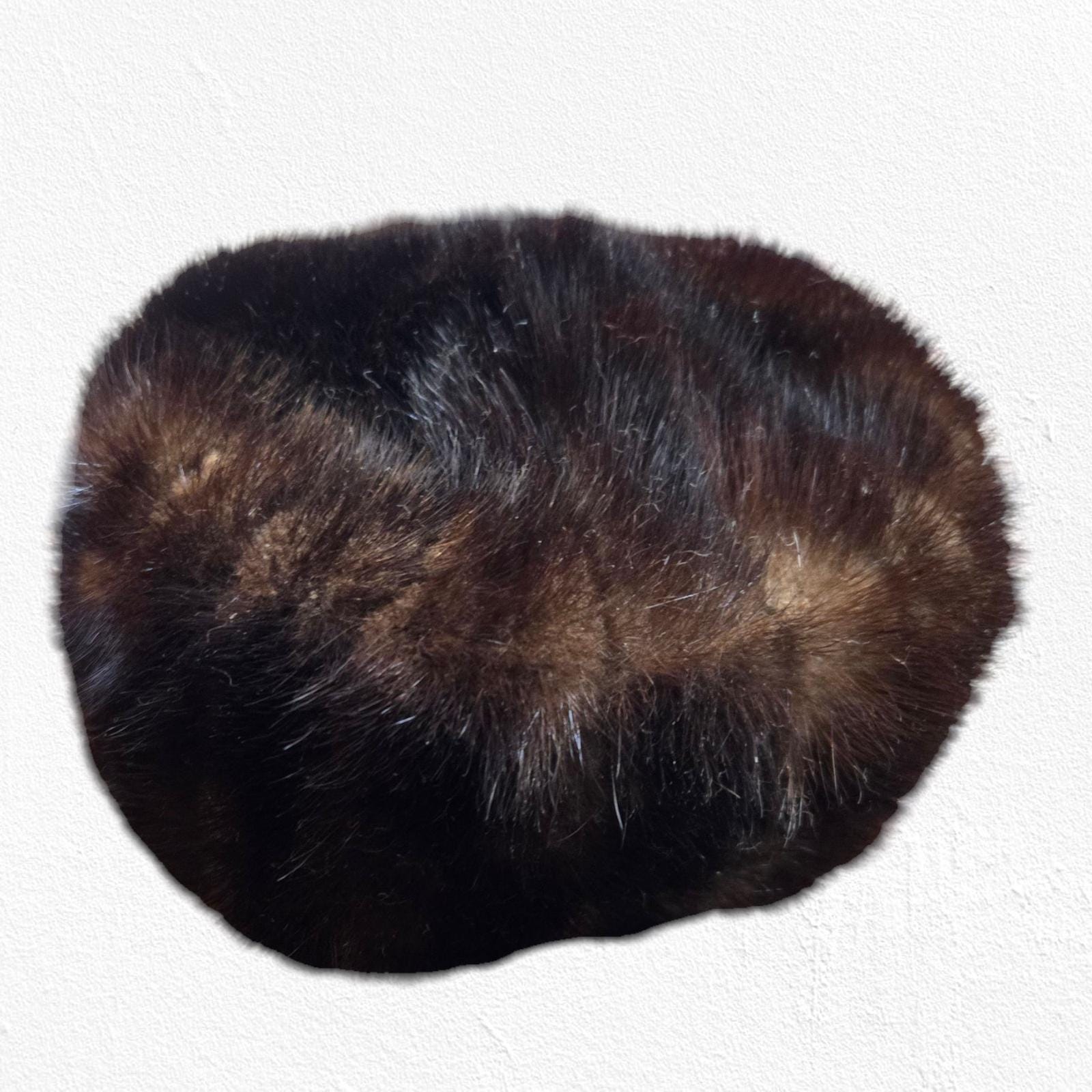 50s Vintage Brown Mink Fur Pillbox Hat Mid-Century Satin Lined Formal Winter Hat 1950s Brown Mink Fur Pillbox Hat Mid-Century Satin Lined main image 4