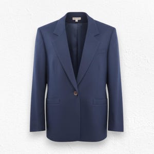 Vintage Pendleton Blazer aus marineblauer Schurwolle, Größe Petite 6P
